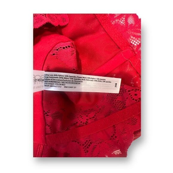 Sofia Intimates by Sofia Vergara Red Lace Bustier Bra Size 34B - Picture 6 of 6